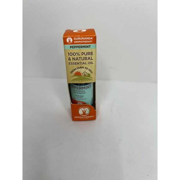 GuruNanda Aromatherapy 100% Pure & Natural PEPPERMINT Essential Oil - 0.5 oz - Picture 1 of 4